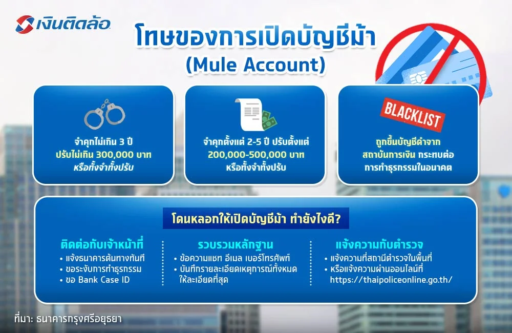 โทษบัญชีม้า