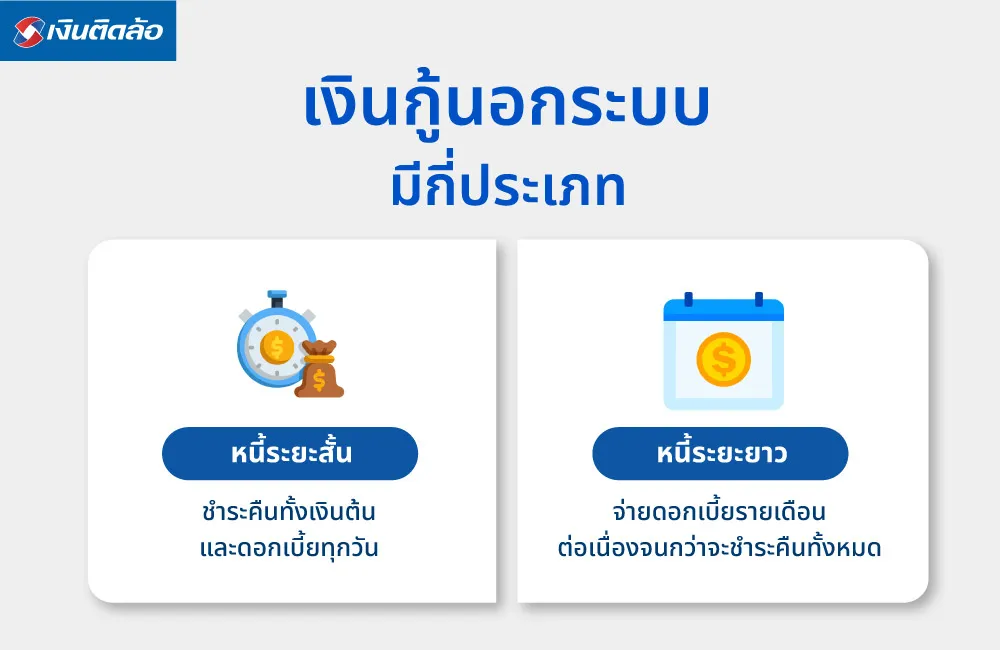 เงินกู้นอกระบบมีกี่ประเภท