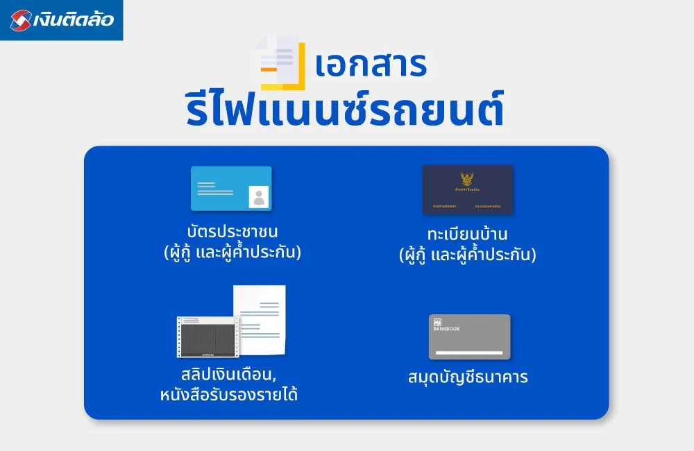 เอกสารสำคัญที่ใช้ในการรีไฟแนนซ์รถยนต์
