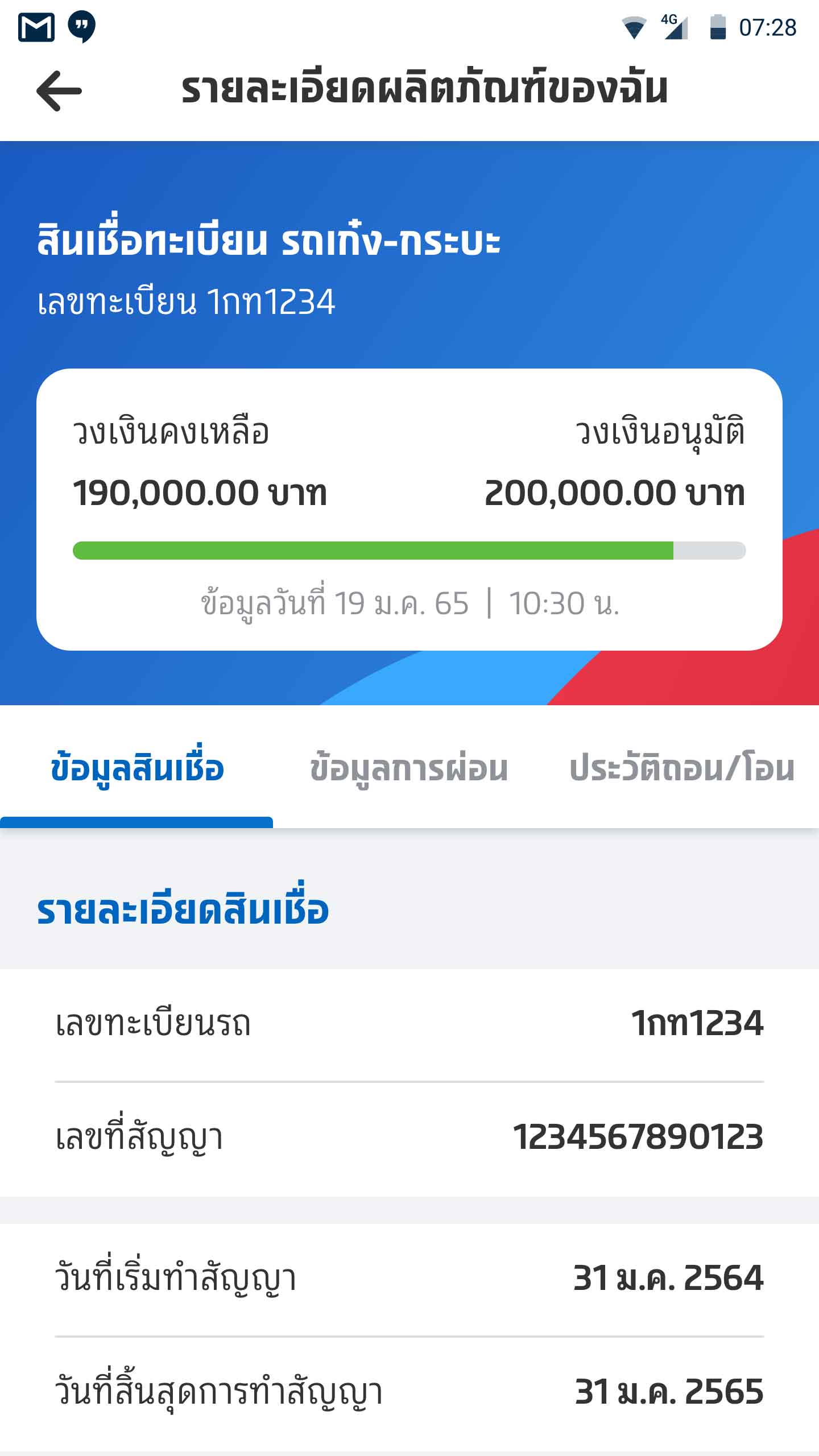 สัญญาถูกปรับเป็นสินเชื่อหมุนเวียนเรียบร้อยแล้ว